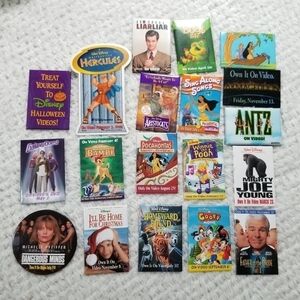 Lot of 19 Disney and Other promotional pins 90s